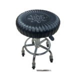 Salon Black Leather Stool
