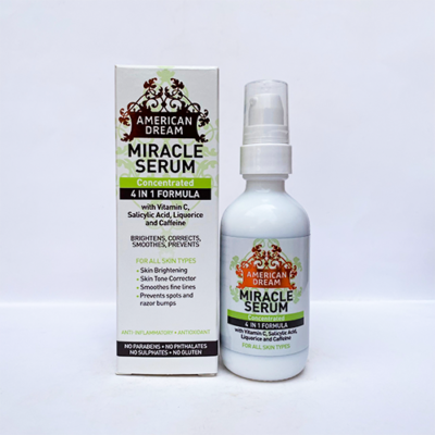 American Dream Miracle Serum 4 in 1 Concentrated Formula for face & body 2oz.